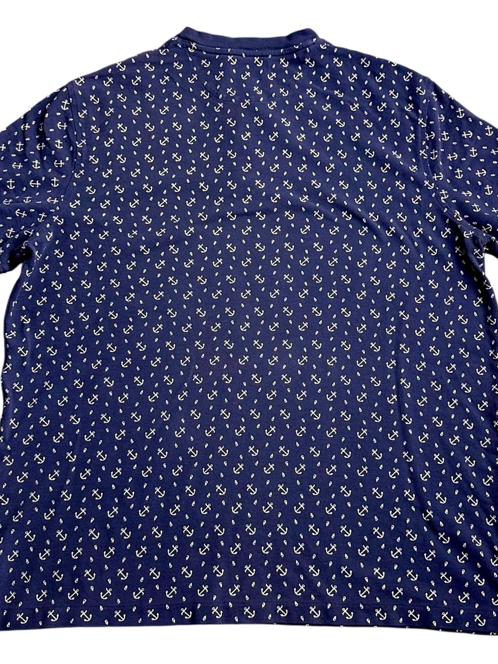 Polo Ralph Lauren Men’s L Featherweight Mesh Polo Shirt Anchor Nautical Navy